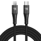 Apple Mfi Certified Lightning To USB Type C Cable - 6 Feet - Black - Mellow Monkey