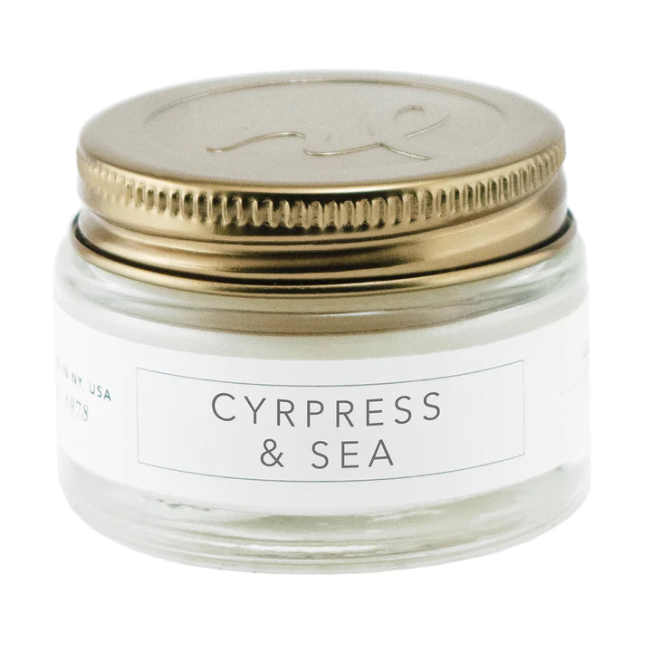 Cypress & Sea Mini Travel Candle - 1-oz - Mellow Monkey