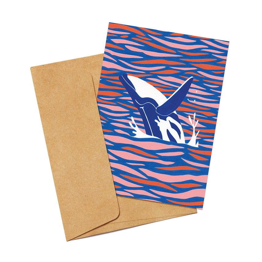 Leaping Whale Greeting Card - Mellow Monkey