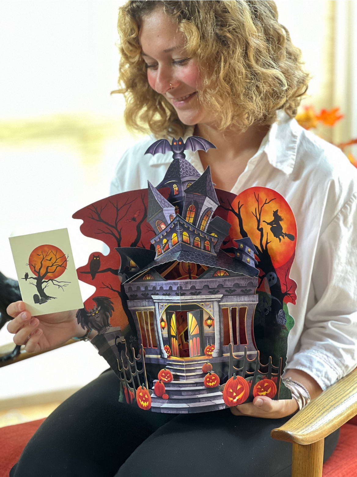 Freshcut Haunted House Pop-Up Greeting Card - Mellow Monkey