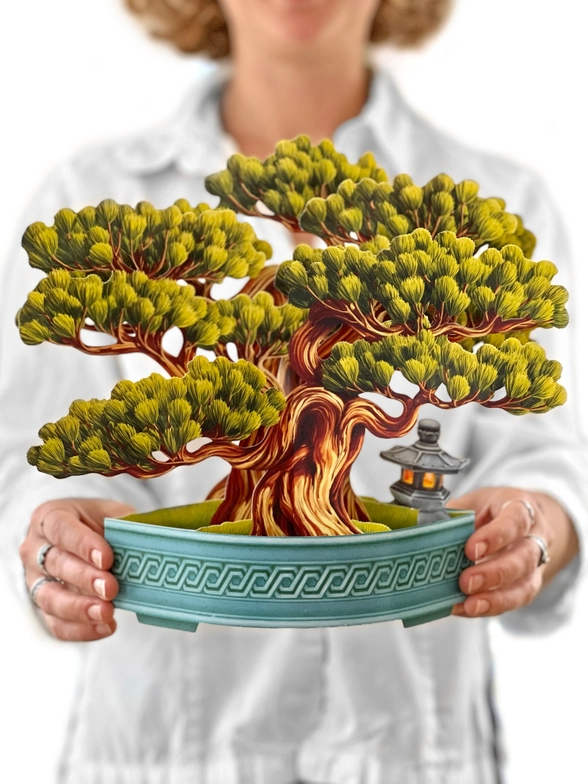 Wisdom Bonsai - Pop-Up Greeting Card - Mellow Monkey