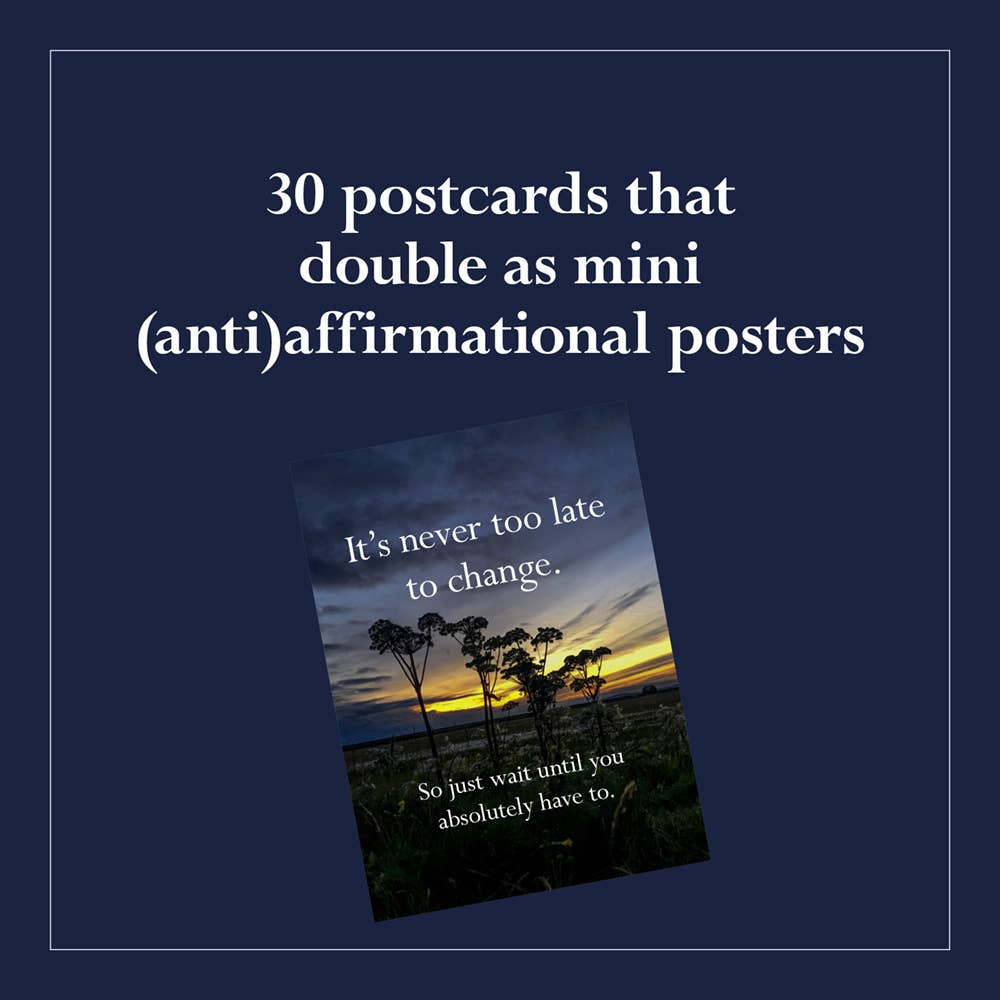 Disappointing Affirmations - 30 Easy Tear Out Postcards - Mellow Monkey