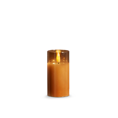 Gold Glass Ivory LED Candle - 2 x 4 inches - Mellow Monkey