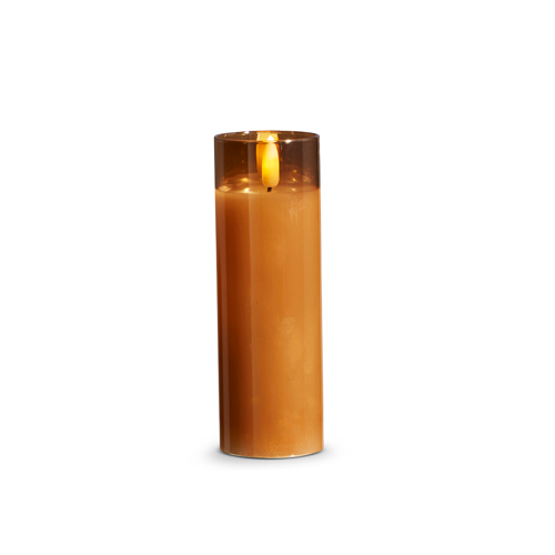 Gold Glass Ivory LED Candle - 2 x 6 inches - Mellow Monkey