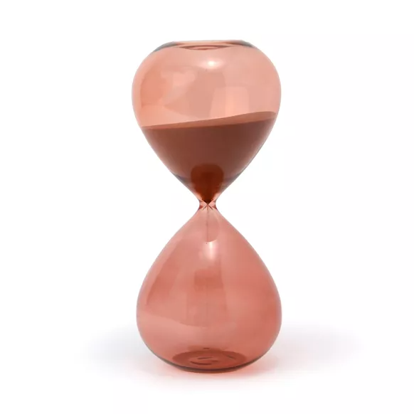 Terracotta Ombre Tinted 60 Minute Hourglass Timer - 9-1/4-in - Mellow Monkey