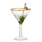 Elegant Martini Ornament - 4-3/4-in - Mellow Monkey