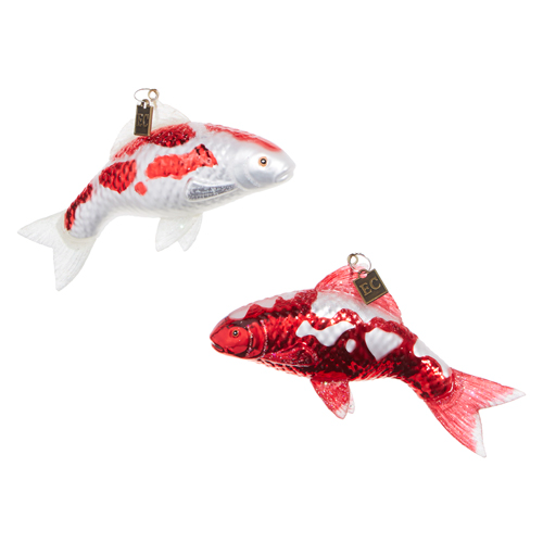 Glass Koi Fish Ornament - 5-1/2-in - Mellow Monkey