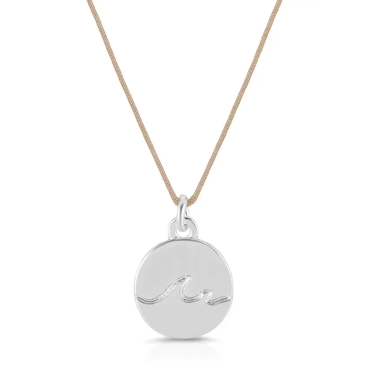 Waves - Ocean Life Silver Necklace - Mellow Monkey
