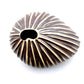 Mini Pebble - Handcrafted Porcelain Bud Vase - Taupe with White Stripes - 3.4 x 2.6 x 2.4 in - Mellow Monkey