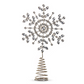 Jeweled Silver Snowflake Tree Topper - 12-in - Mellow Monkey