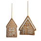 Bead Embroidered Gingerbread House Ornament