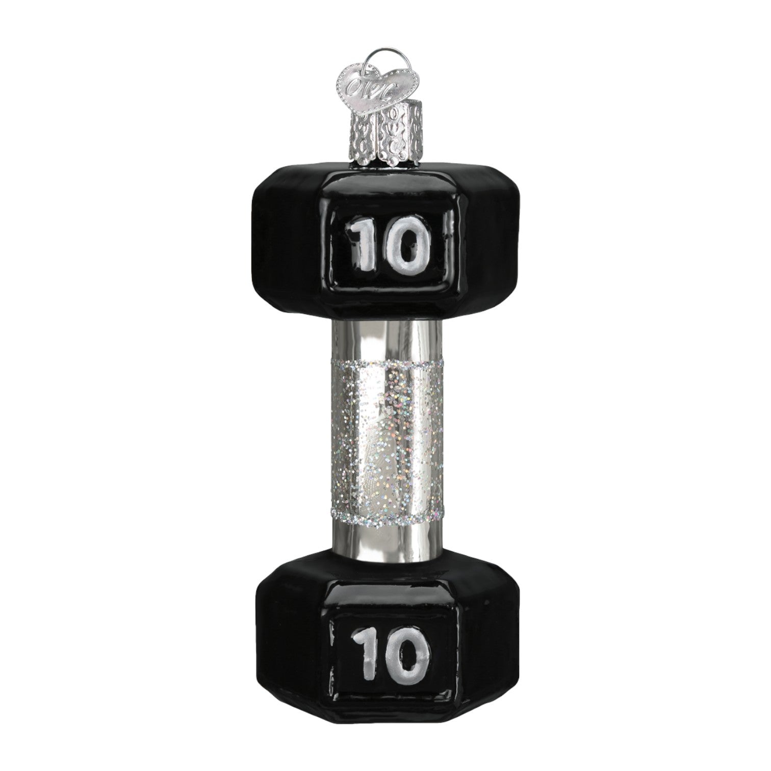 Dumbbell - Old World Christmas Blown Glass Holiday Ornament - Mellow Monkey