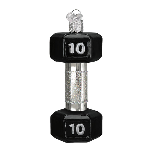 Dumbbell - Old World Christmas Blown Glass Holiday Ornament - Mellow Monkey