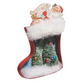 Santa And Christmas Tree Stocking Cut Out Ornament - 6-in - Mellow Monkey