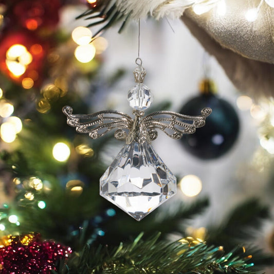 Crystal Drop Angel Ornament - 4-in - Mellow Monkey