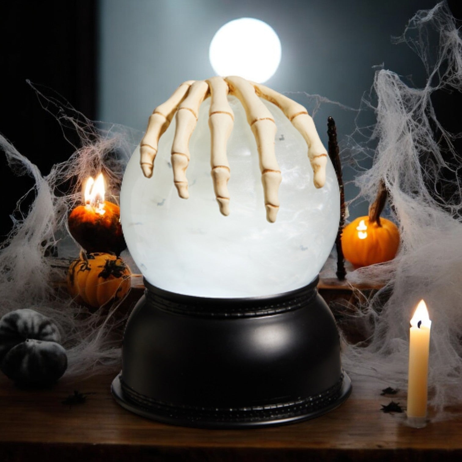 Creepy Bones Lighted Swirling Bat Globe - Mellow Monkey