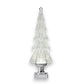 Lighted Flat Tree with Silver Swirling Glitter- 16.25-in - Mellow Monkey