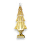 Lighted Flat Tree with Gold Swirling Glitter- 14.25-in - Mellow Monkey