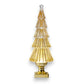 Lighted Flat Tree with Gold Swirling Glitter- 16.25-in - Mellow Monkey