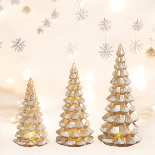 Lighted Antiqued Champagne Tree - Mellow Monkey