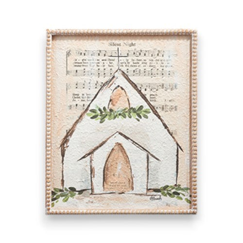 Sheet Music Church Framed Print Wall Art - 18-in - Mellow Monkey