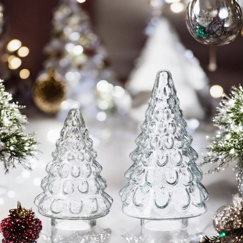 Clear Glass Boughed Christmas Tree - Mellow Monkey