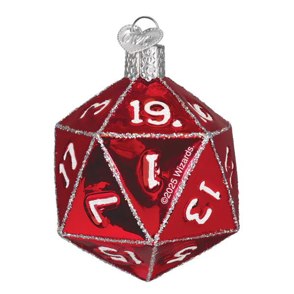 Dungeons & Dragons D20 Dice - Old World Christmas Ornament - Mellow Monkey