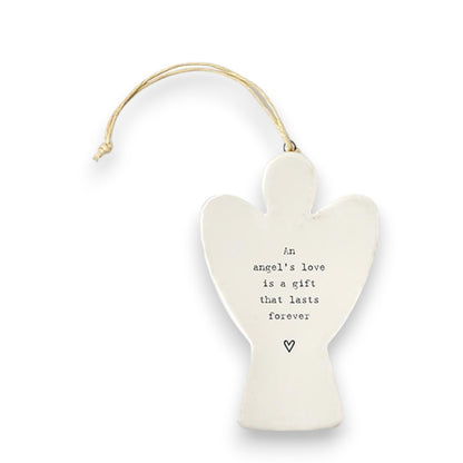 Angel Ceramic Ornament - 4-in - Mellow Monkey