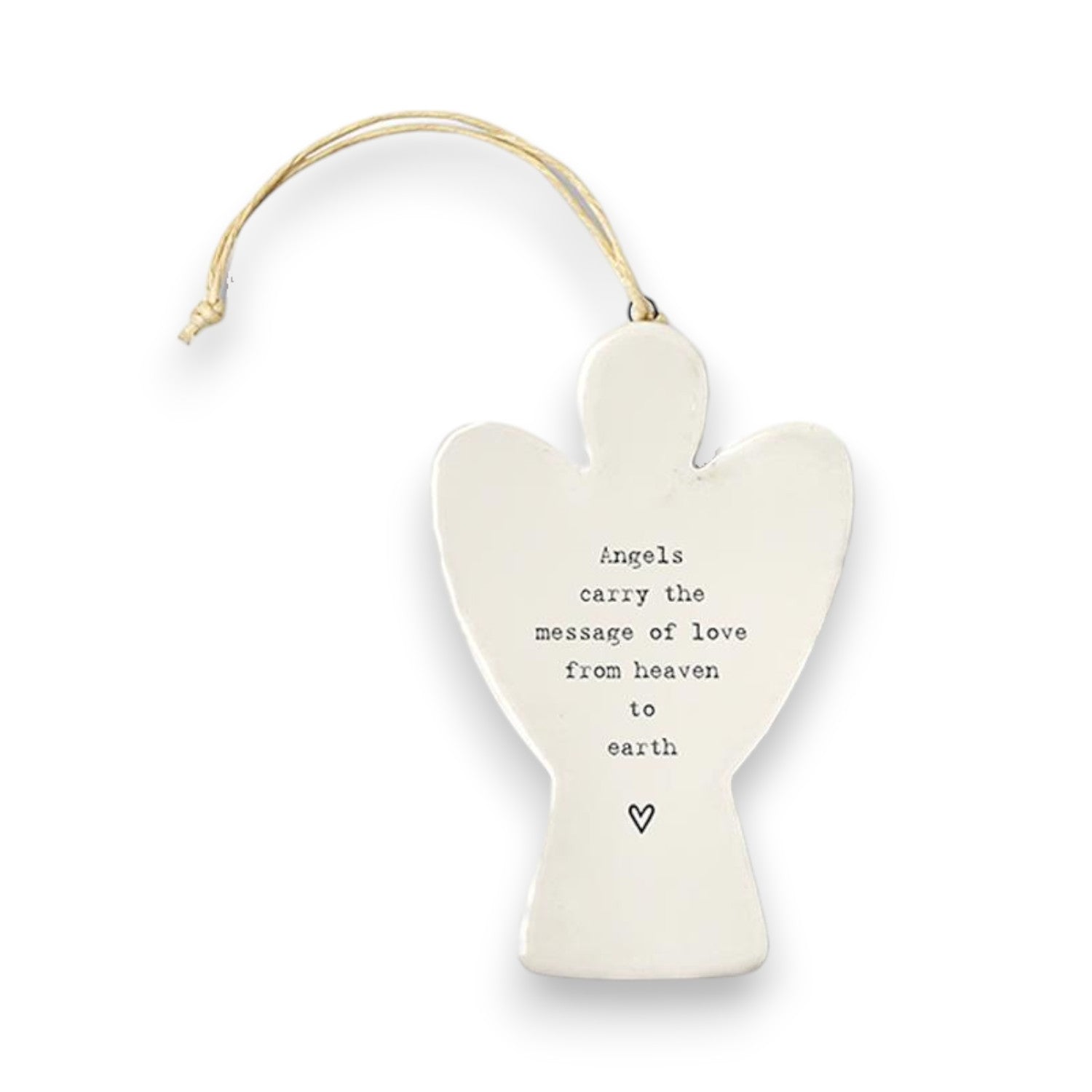 Angel Ceramic Ornament - 4-in - Mellow Monkey