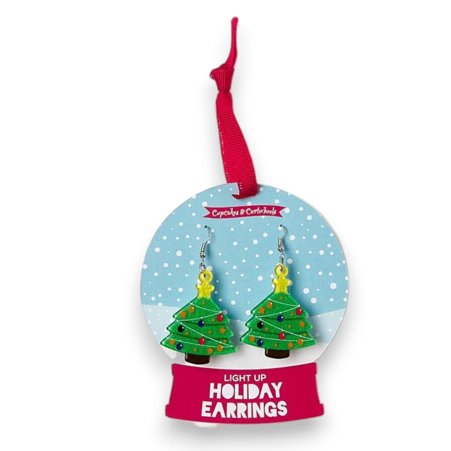 Christmas Light Up Earrings on Gift Card - Mellow Monkey