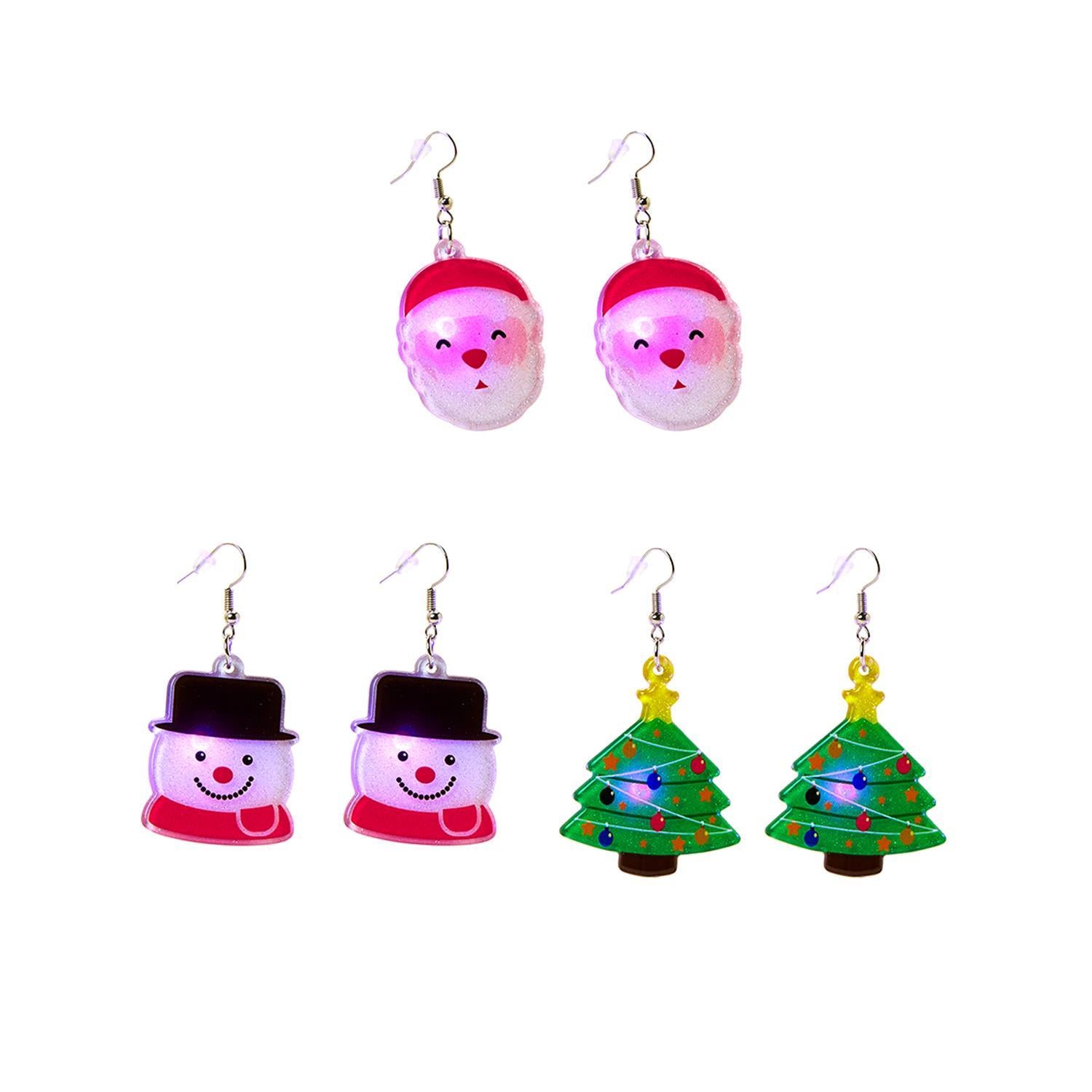 Christmas Light Up Earrings on Gift Card - Mellow Monkey