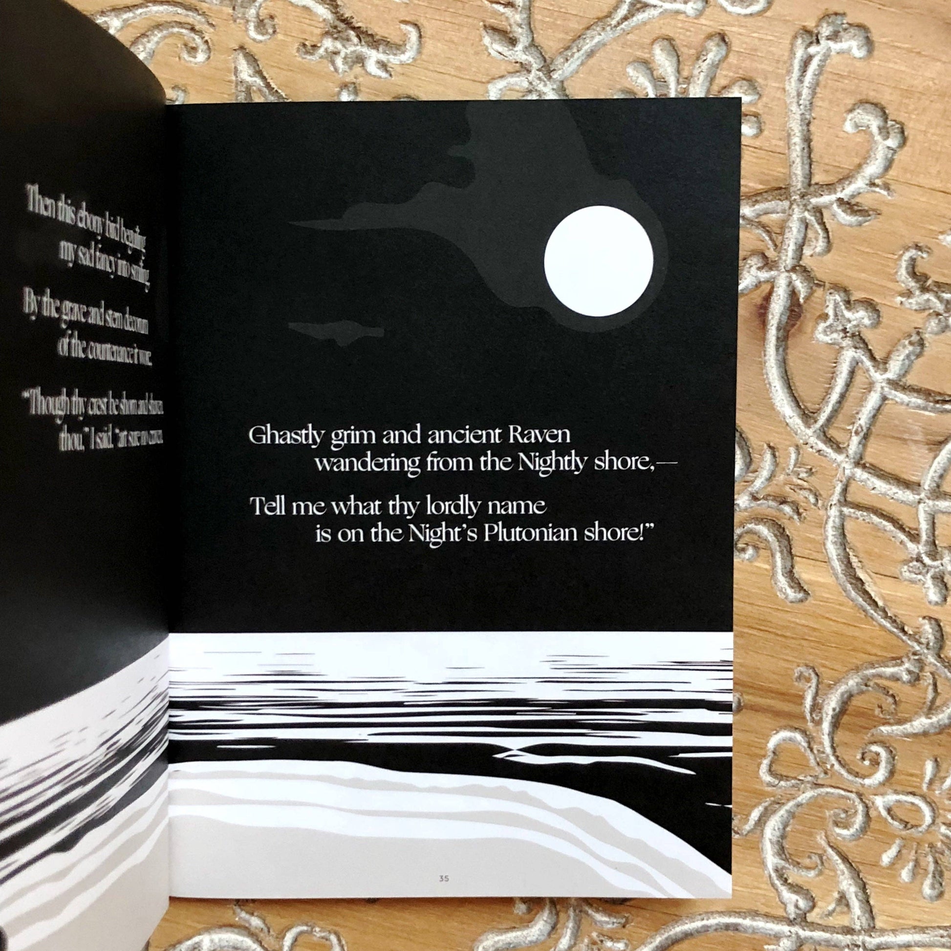The Raven by Edgar Allan Poe, Illustrated Mini Book - Mellow Monkey