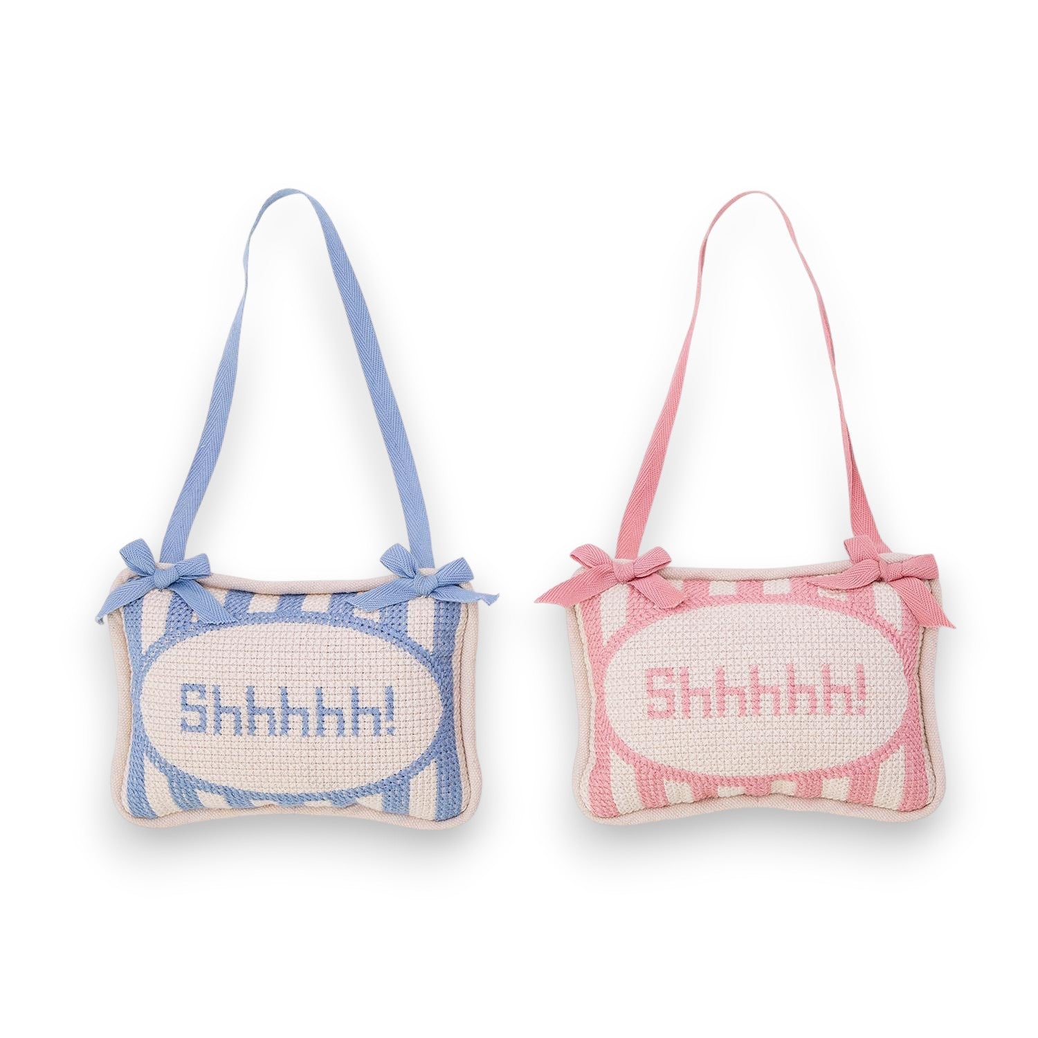 Shhhhh! Embroidered Pillow Door Hanger Décor - Mellow Monkey