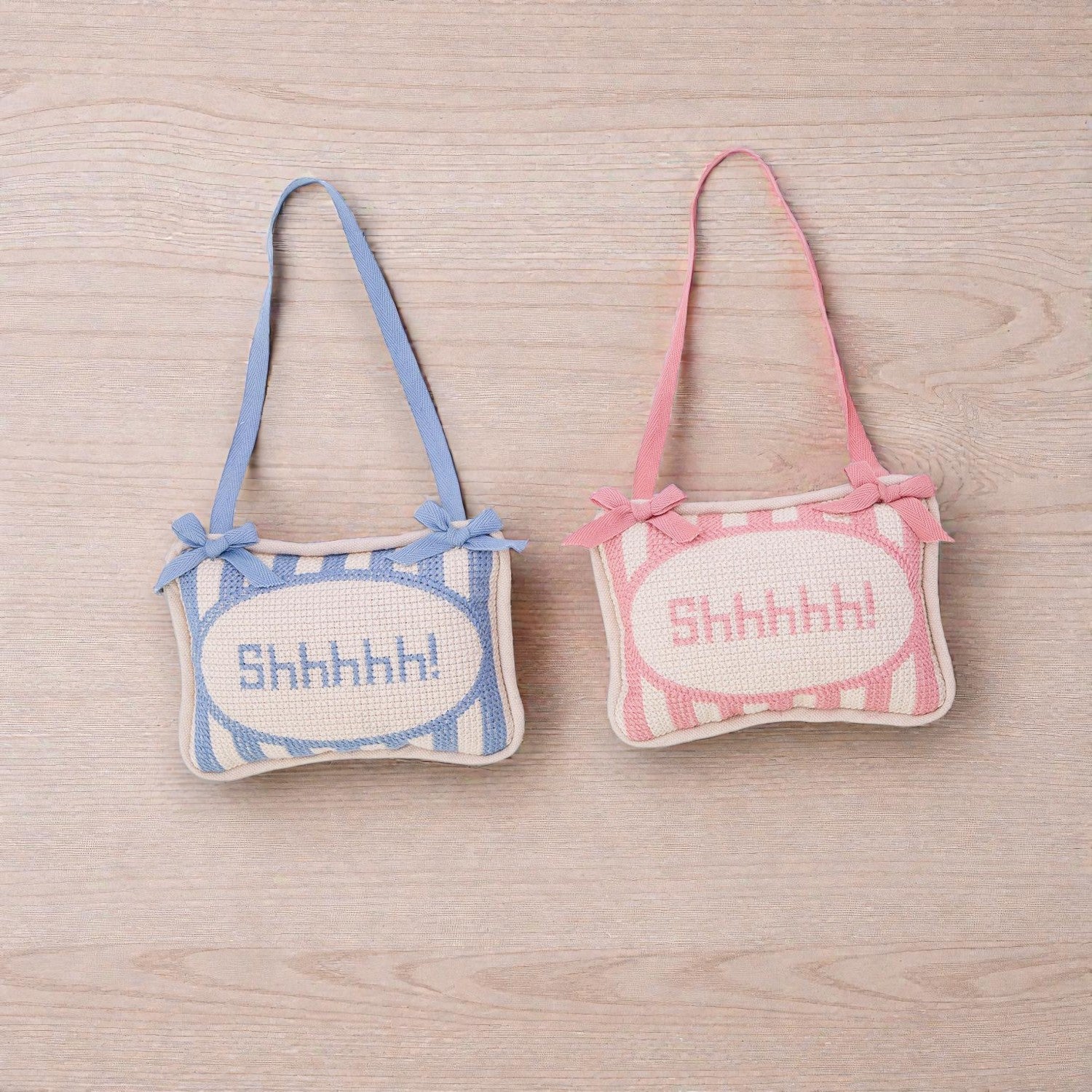 Shhhhh! Embroidered Pillow Door Hanger Décor - Mellow Monkey