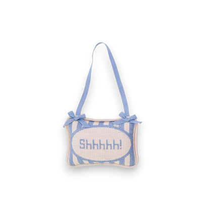 Shhhhh! Embroidered Pillow Door Hanger Décor - Mellow Monkey