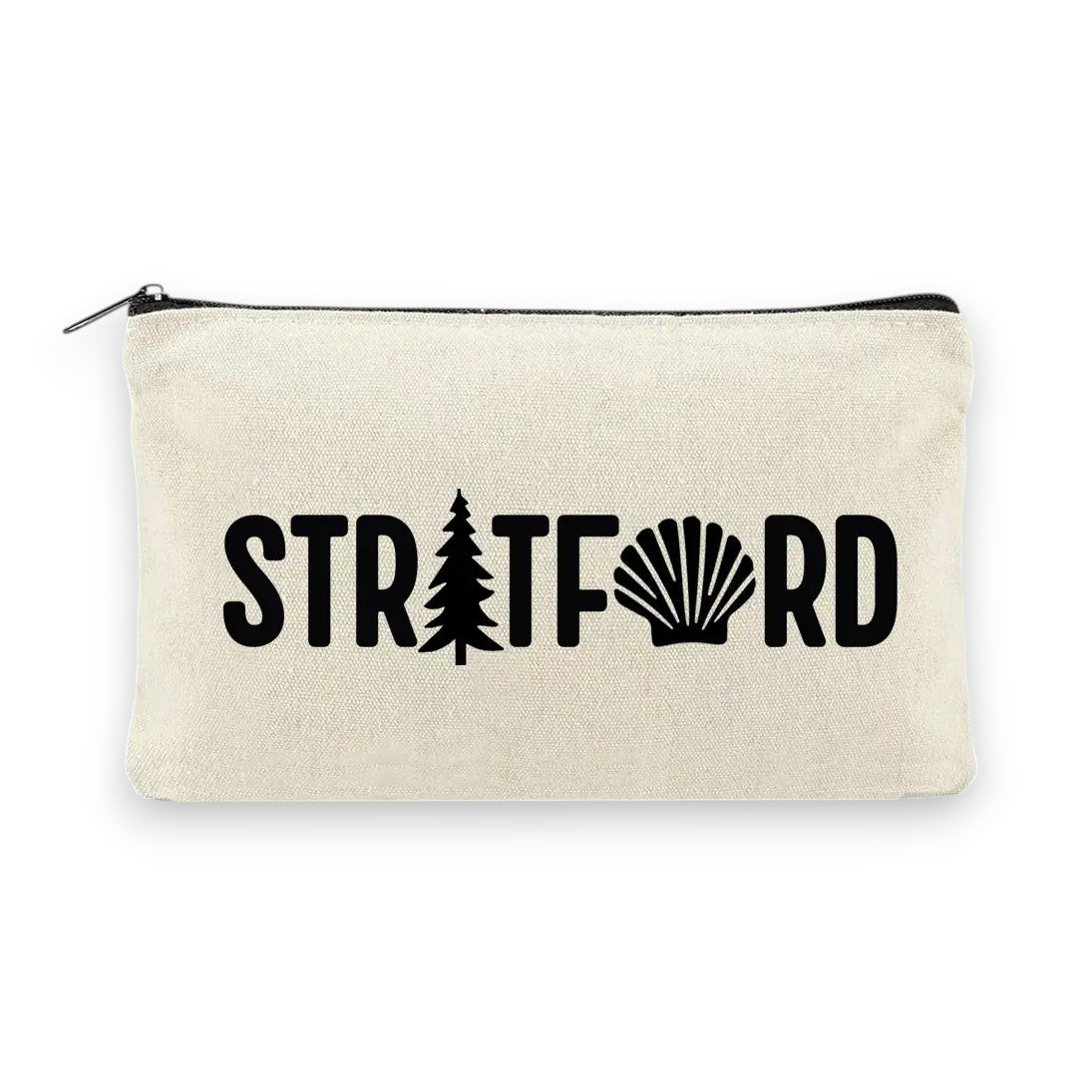 Stratford (Forest To Shore Design) Zippered Canvas Bag - 8-1/4 - Mellow Monkey