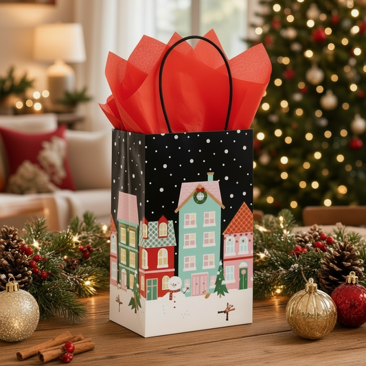Christmas Village Gift Bag - Small