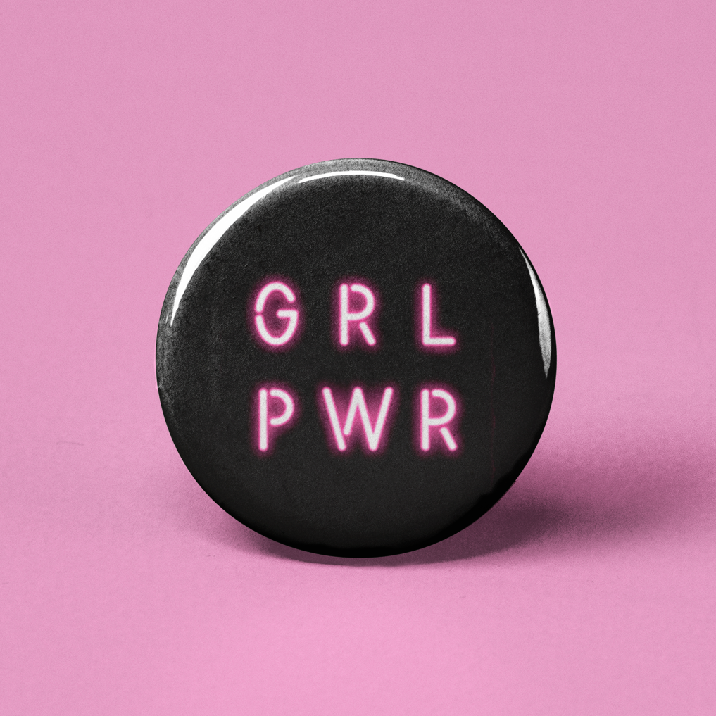Girl Power Pinback Button - Mellow Monkey