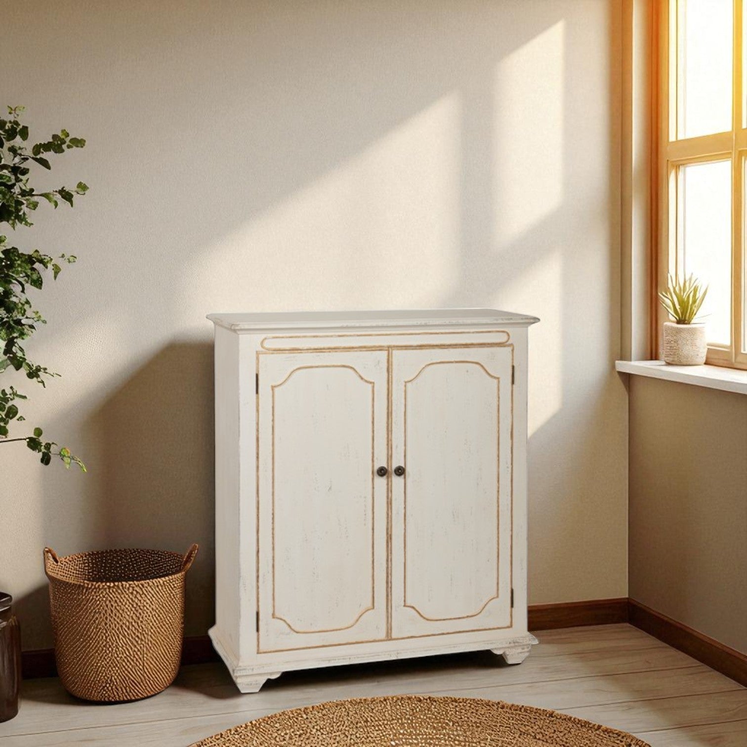 Distressed Cabinet - 44.75" - Mellow Monkey