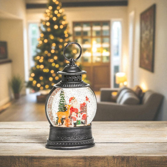 Santa Bench Lighted Water Lantern - 8-in - Mellow Monkey