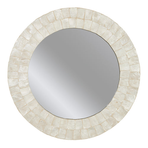 24" Round Capiz Mirror - Mellow Monkey
