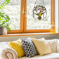 Hummingbird and Hibiscus Stained Glass Window Panel - 10-in - Mellow Monkey