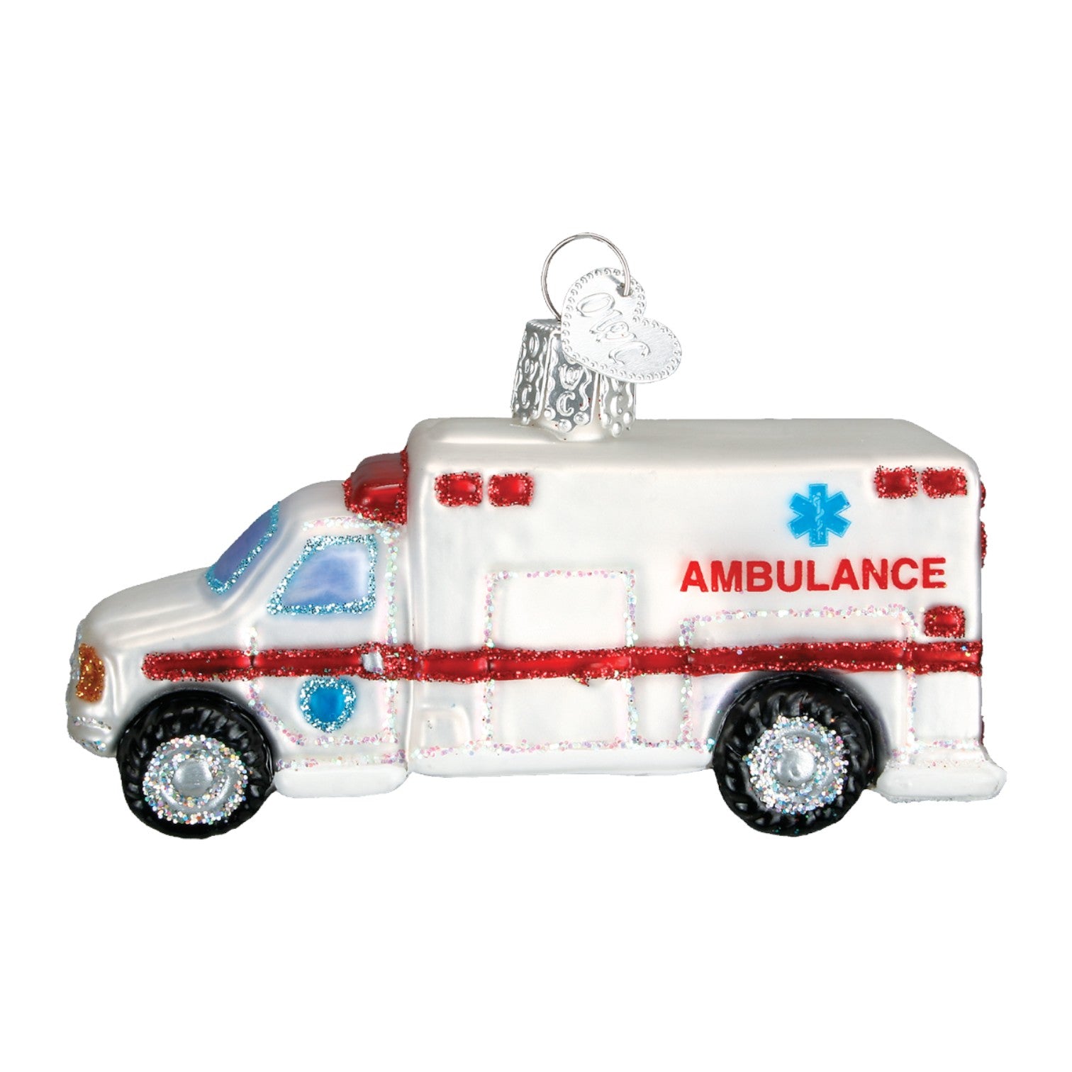 Ambulance - Old World Christmas Blown Glass Holiday Ornament - Mellow Monkey