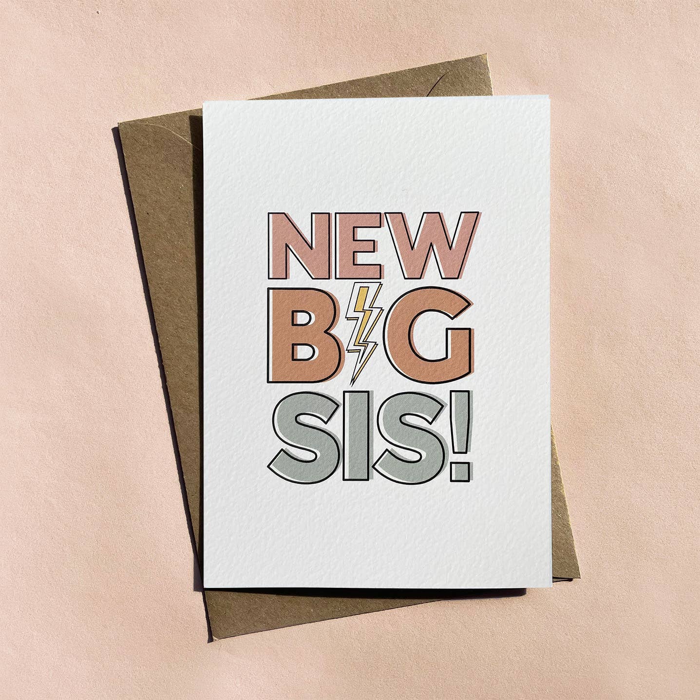New Big Sis! - Baby Celebration Card - Mellow Monkey