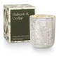 Balsam & Cedar Small Boxed Crackle Glass Candle - Mellow Monkey