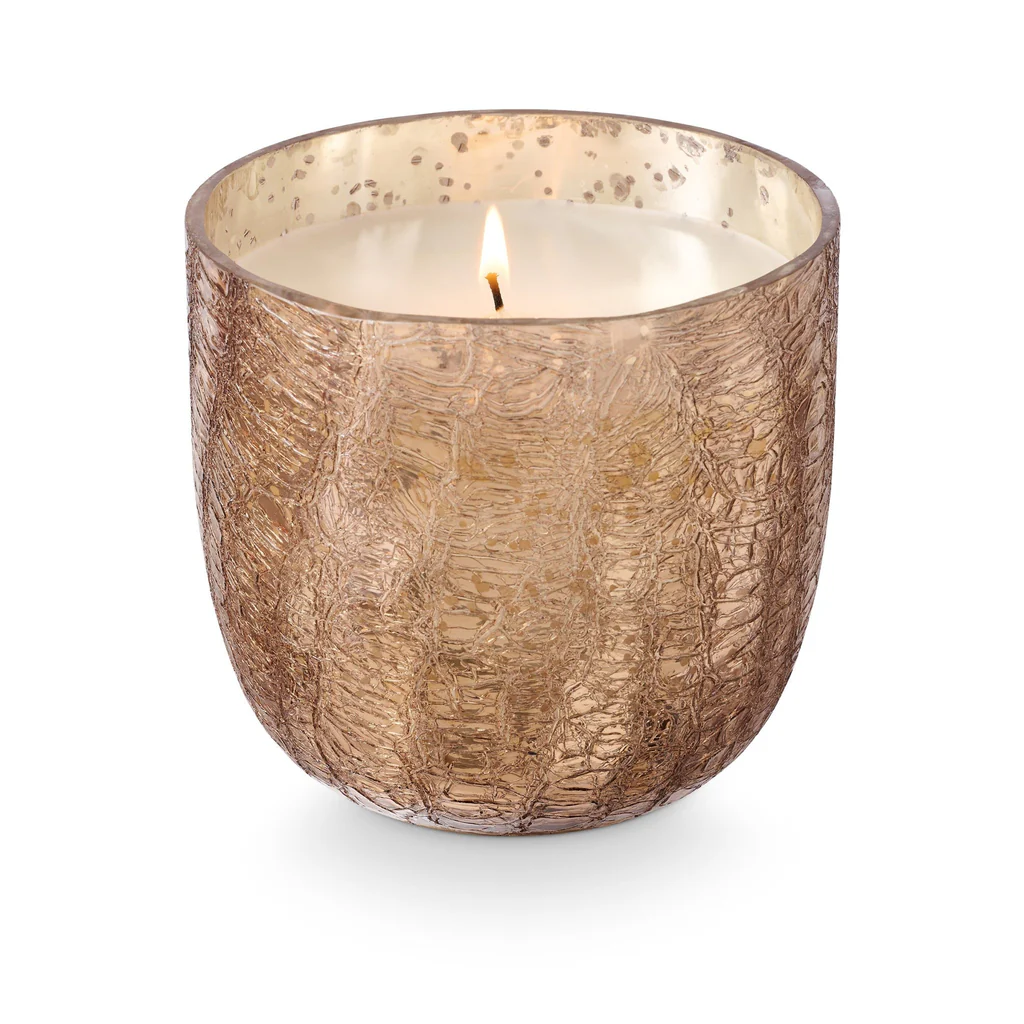 Woodfire Large Boxed Crackle Glass Candle - Mellow Monkey