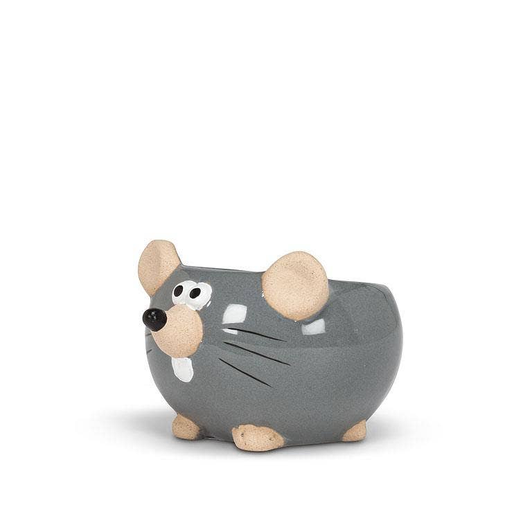 Mini Mouse Planter-Gray-2"H - Mellow Monkey