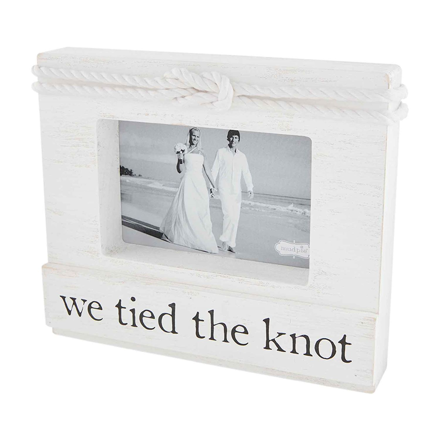 We Tied the Knot - Block Photo Frame - 4-in x 6-in Photo - Mellow Monkey