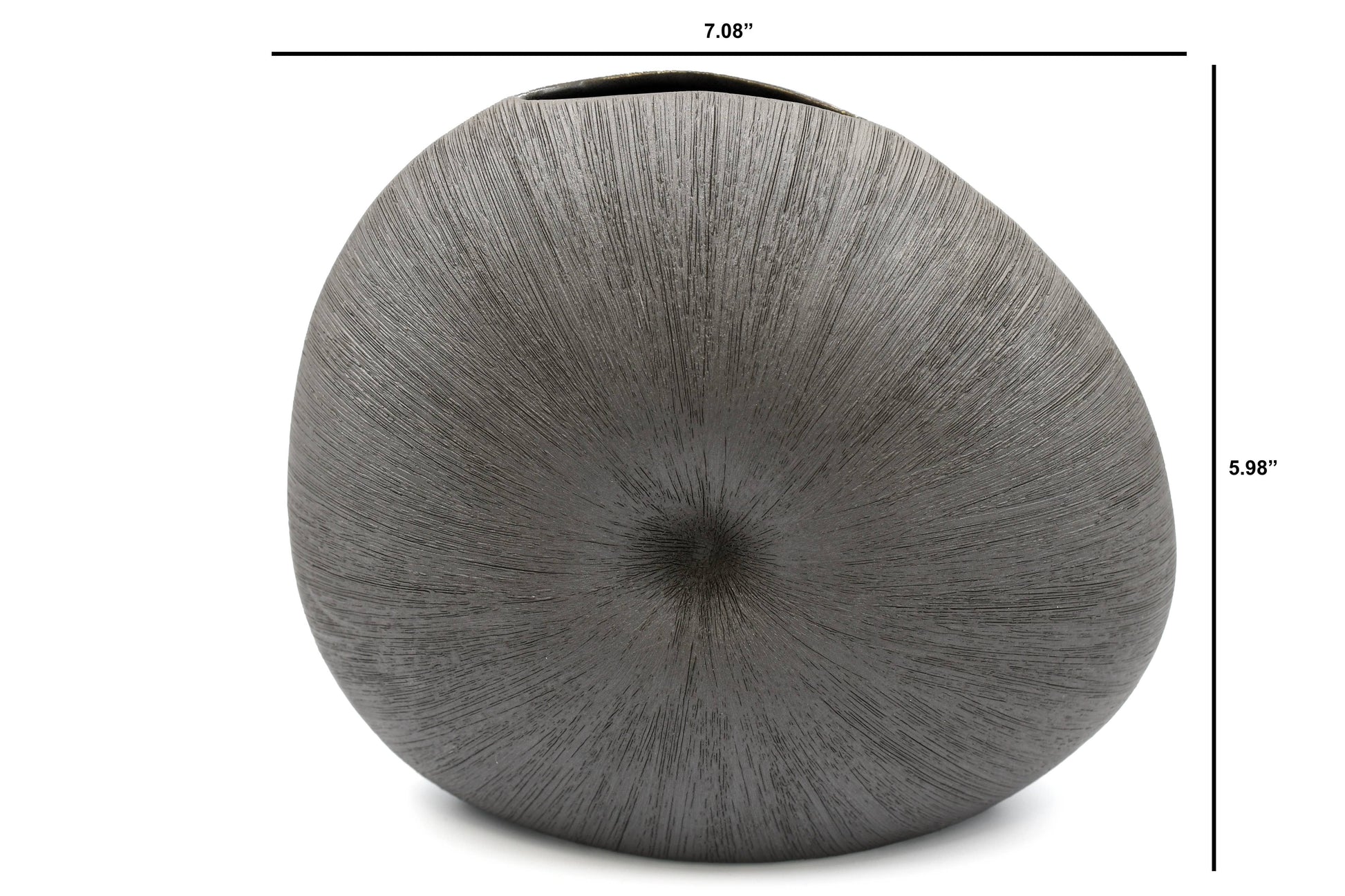 Mini Diva Round - Handcrafted Porcelain Vase - Gray - 7 x 3.5 x 6 in - Mellow Monkey