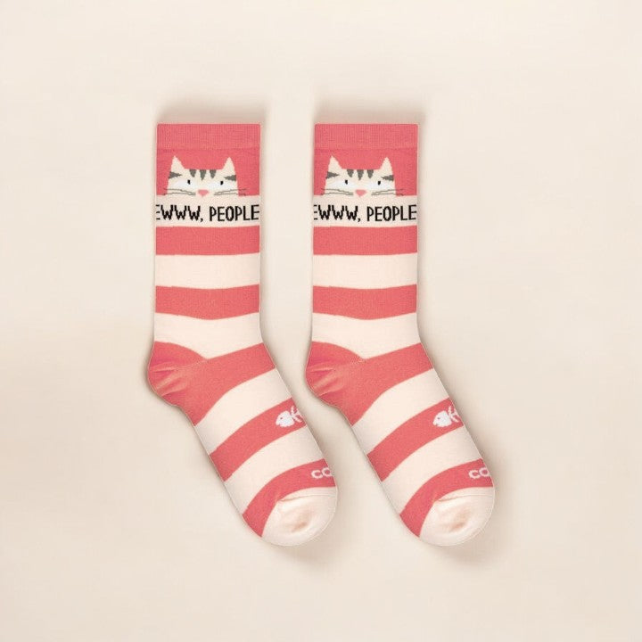 Eww, People - Cats - Unisex Crew Socks - Mellow Monkey